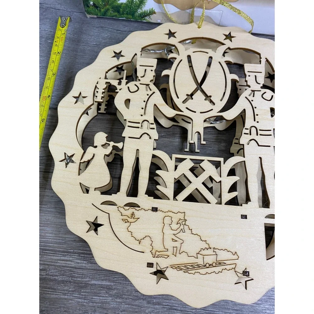 German Wood LED Christmas Decoration Soldiers‎ Miner 10 Inch